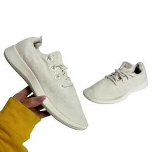 ALLBIRDS Wool Runner Sneakers in Natural White Cream Merino Wool Womens Size 9